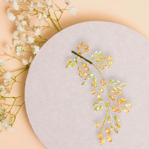 Golden_Artificial_Floral_Bridal_Brooch_&_Hair_Vein