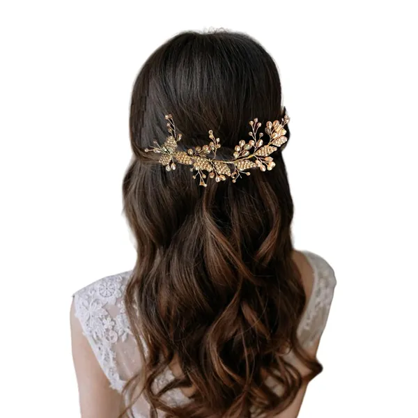 Golden_Artificial_Floral_Bridal_Brooch_&_Hair_Vein