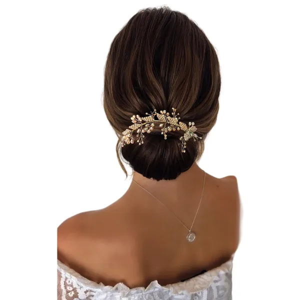 Golden_Artificial_Floral_Bridal_Brooch_&_Hair_Vein