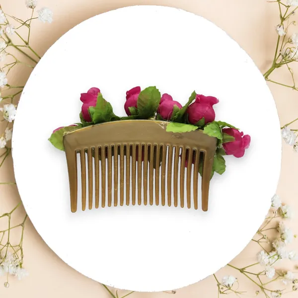 Dark_Pink_Artificial_Floral_Bridal_Brooch_&_Hair_Pin_Comb_(16_X_14_X_10_Cm)