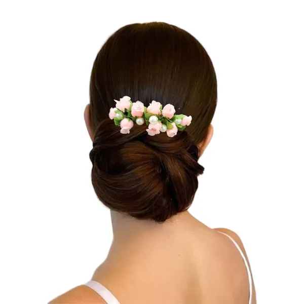 Peach_Artificial_Floral_Bridal_Brooch_&_Hair_Pin_Comb_(16_X_14_X_10_Cm)