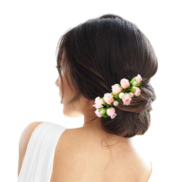 Peach_Artificial_Floral_Bridal_Brooch_&_Hair_Pin_Comb_(16_X_14_X_10_Cm)
