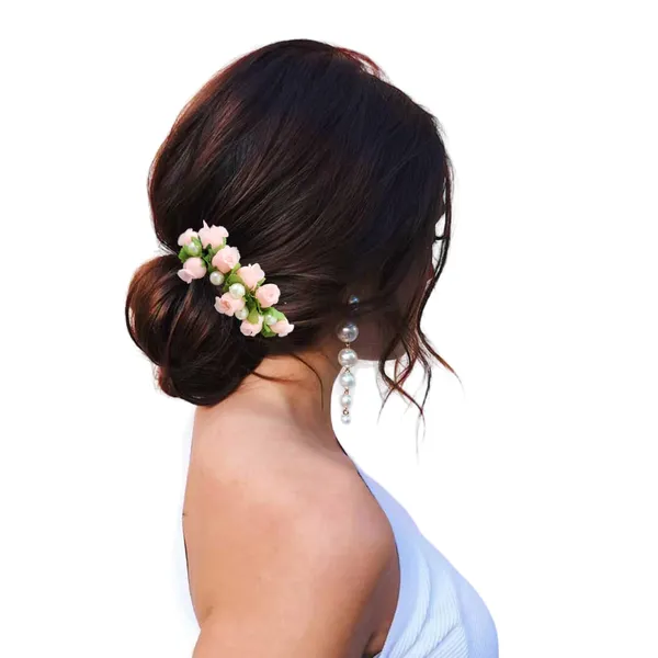 Peach_Artificial_Floral_Bridal_Brooch_&_Hair_Pin_Comb_(16_X_14_X_10_Cm)