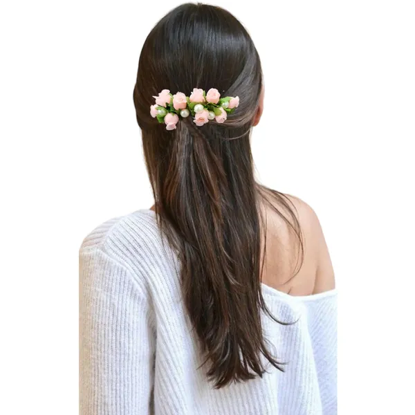 Peach_Artificial_Floral_Bridal_Brooch_&_Hair_Pin_Comb_(16_X_14_X_10_Cm)
