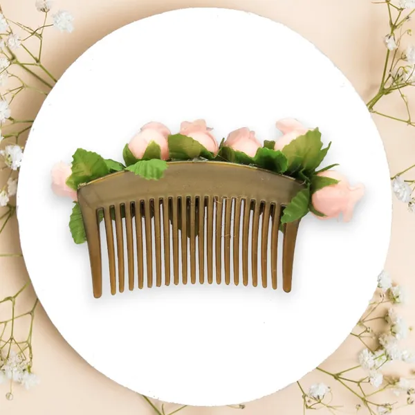 Peach_Artificial_Floral_Bridal_Brooch_&_Hair_Pin_Comb_(16_X_14_X_10_Cm)