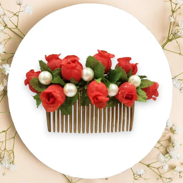 Red_Artificial_Floral_Bridal_Brooch_&_Hair_Pin_Comb_(16_X_14_X_10_Cm)
