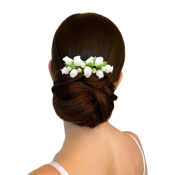 White_Artificial_Floral_Bridal_Brooch_&_Hair_Pin_Comb_(16_X_14_X_10_Cm)