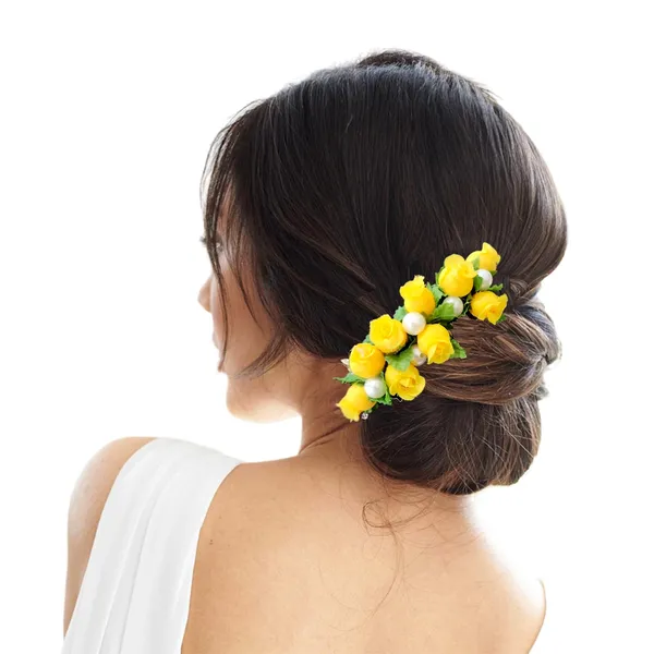 Yellow_Artificial_Floral_Bridal_Brooch_&_Hair_Pin_Comb_(16_X_14_X_10_Cm)