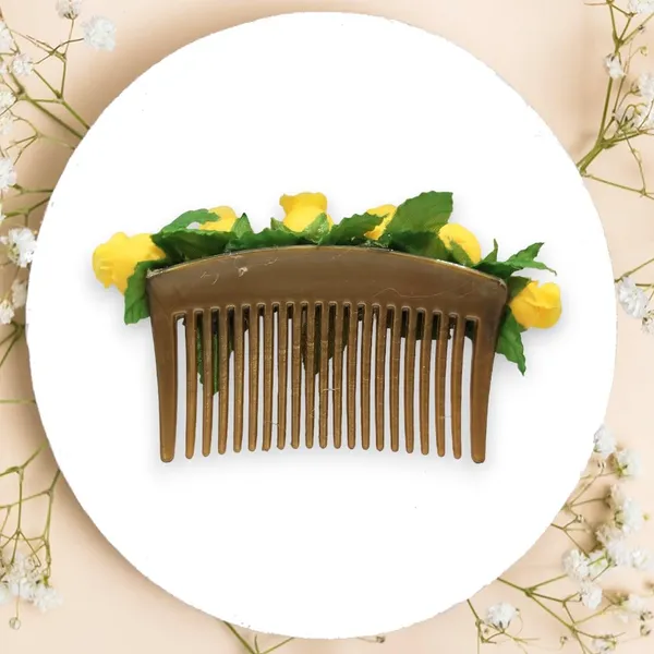 Yellow_Artificial_Floral_Bridal_Brooch_&_Hair_Pin_Comb_(16_X_14_X_10_Cm)
