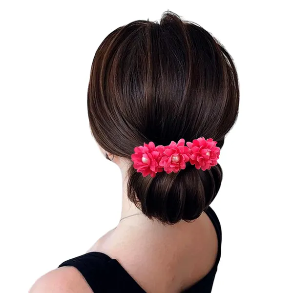 Dark_Pink_Artificial_Floral_Bridal_Brooch_&_Hair_Pin_Comb