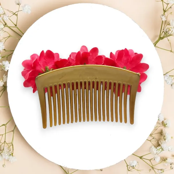 Dark_Pink_Artificial_Floral_Bridal_Brooch_&_Hair_Pin_Comb
