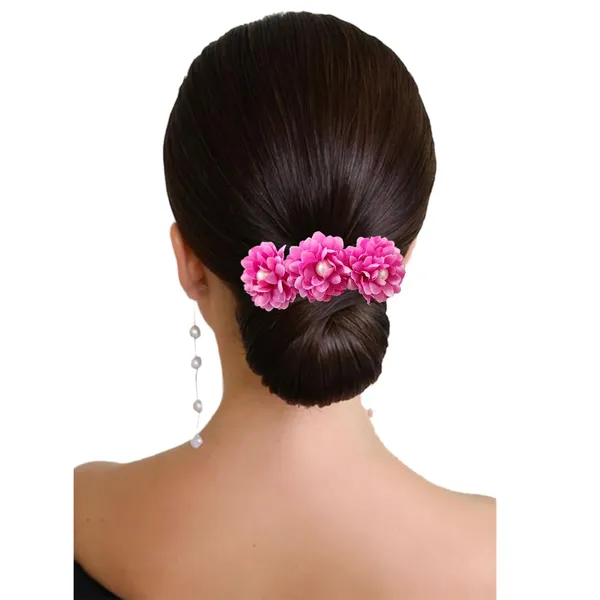 Hot_Pink_Artificial_Floral_Bridal_Brooch_&_Hair_Pin_Comb