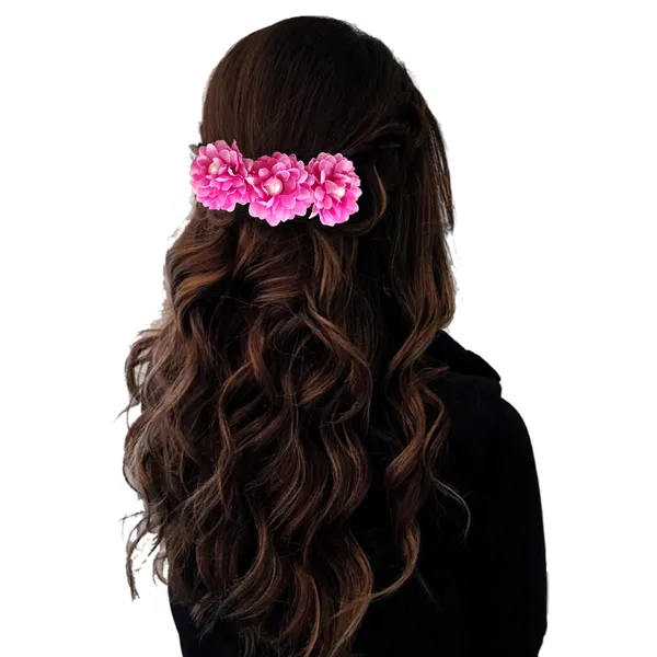Hot_Pink_Artificial_Floral_Bridal_Brooch_&_Hair_Pin_Comb