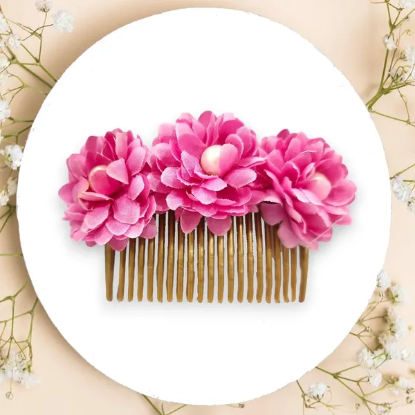 Hot_Pink_Artificial_Floral_Bridal_Brooch_&_Hair_Pin_Comb