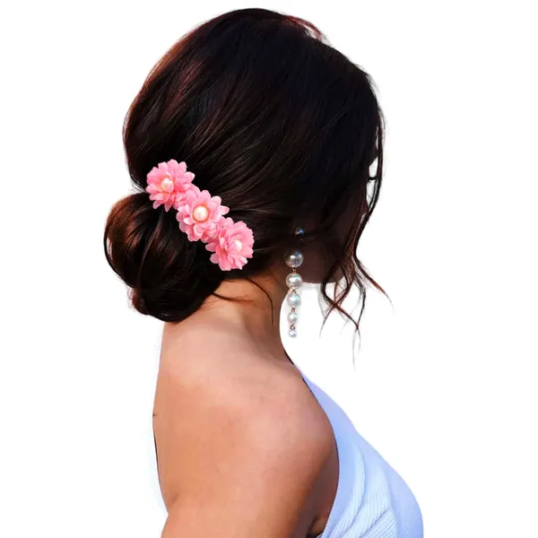 Peach_Artificial_Floral_Bridal_Brooch_&_Hair_Pin_Comb