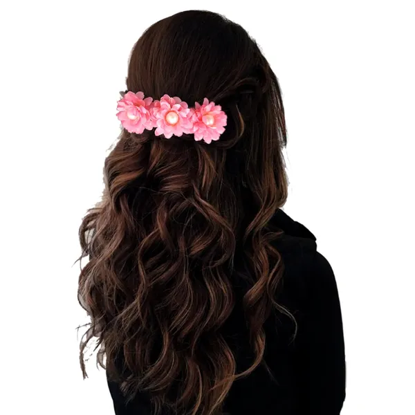 Peach_Artificial_Floral_Bridal_Brooch_&_Hair_Pin_Comb