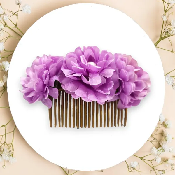 Purple_Artificial_Floral_Bridal_Brooch_&_Hair_Pin_Comb