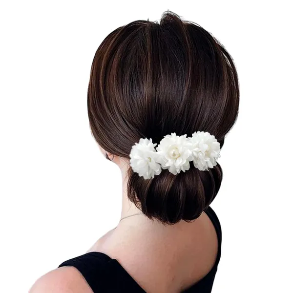 White_Artificial_Floral_Bridal_Brooch_&_Hair_Pin_Comb