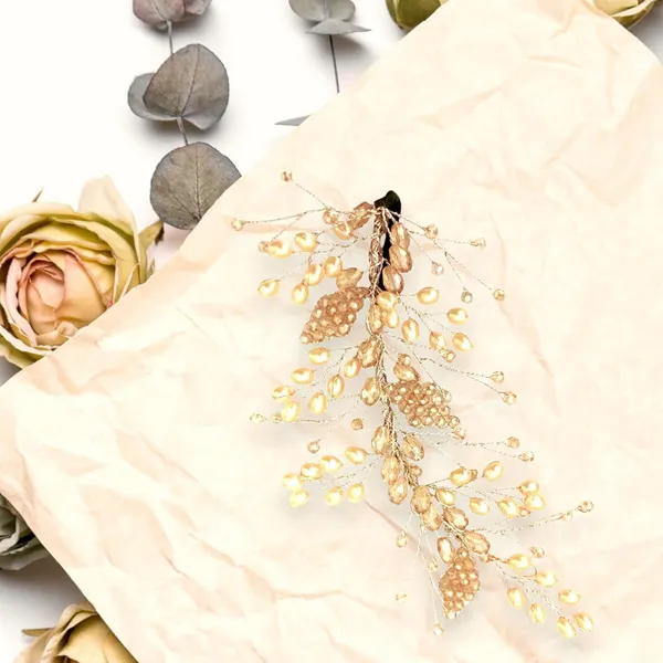 Golden_Artificial_Floral_Bridal_Brooch_&_Hair_Vein_Clip
