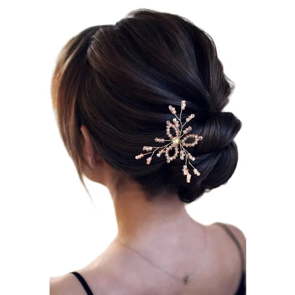 Baby_Pink_Hair_Pin,_Bright_Crystal_Stone_With_Beads_For_Women_&_Girls
