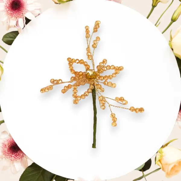 Golden_Hair_Pin,_Bright_Crystal_Stone_With_Beads_For_Women_&_Girls