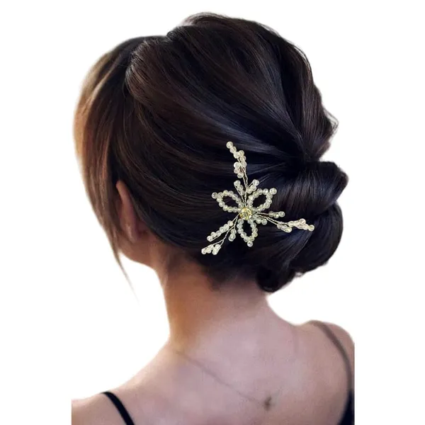 Silver_Hair_Pin,_Bright_Crystal_Stone_With_Beads_For_Women_&_Girls