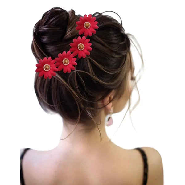 Dark_Pink_Artificial_Floral_Bridal_Brooch_&_Hair_Pin_(6_Flower_Clip)