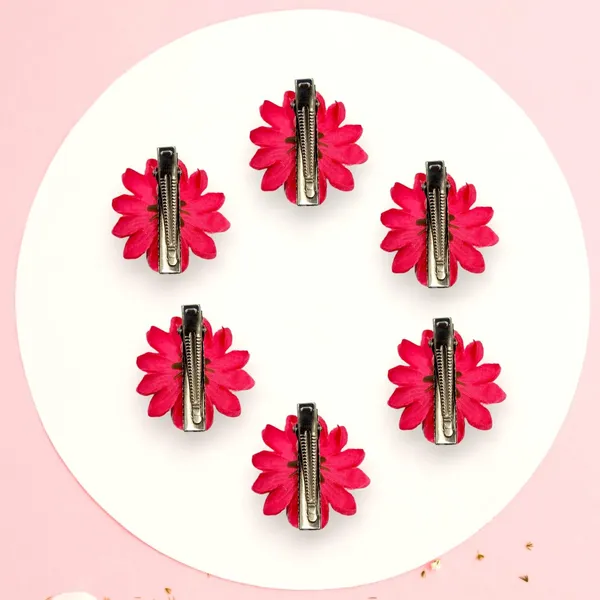 Dark_Pink_Artificial_Floral_Bridal_Brooch_&_Hair_Pin_(6_Flower_Clip)