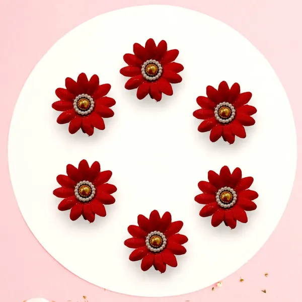 Red_Artificial_Floral_Bridal_Brooch_&_Hair_Pin_(6_Flower_Clip)
