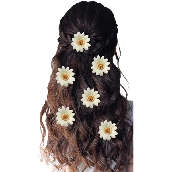 White_Artificial_Floral_Bridal_Brooch_&_Hair_Pin_(6_Flower_Clip)