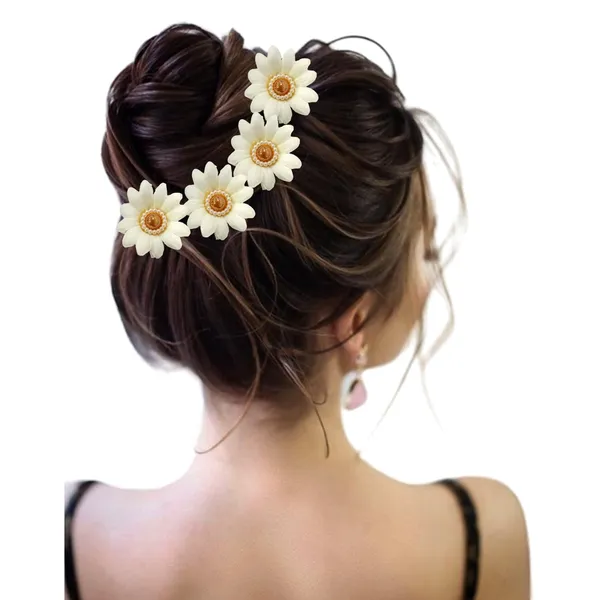 White_Artificial_Floral_Bridal_Brooch_&_Hair_Pin_(6_Flower_Clip)
