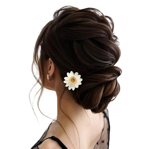 White_Artificial_Floral_Bridal_Brooch_&_Hair_Pin_(6_Flower_Clip)