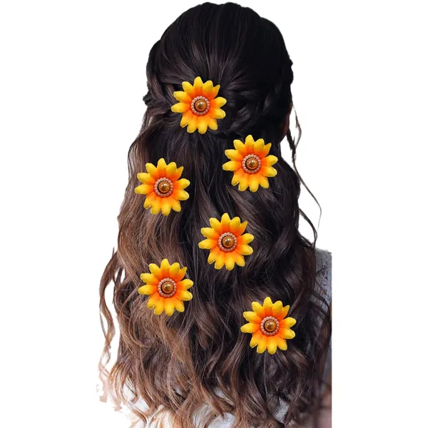 Yellow_Artificial_Floral_Bridal_Brooch_&_Hair_Pin_(6_Flower_Clip)