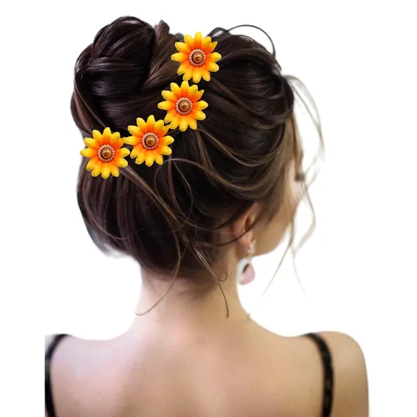 Yellow_Artificial_Floral_Bridal_Brooch_&_Hair_Pin_(6_Flower_Clip)