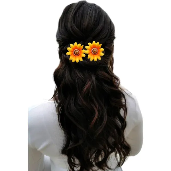 Yellow_Artificial_Floral_Bridal_Brooch_&_Hair_Pin_(6_Flower_Clip)