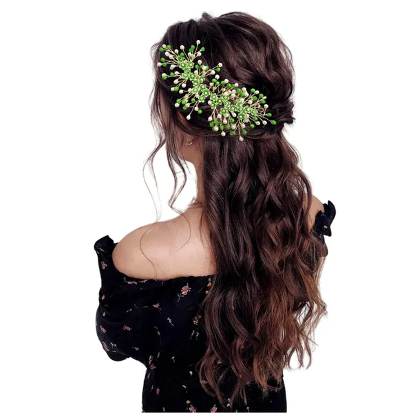 Green_Artificial_Floral_Bridal_Brooch_&_Hair_Vein_Clip_(16_X_14_X_10_Cm)