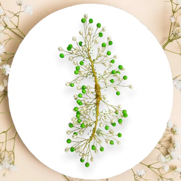 Green_Artificial_Floral_Bridal_Brooch_&_Hair_Vein_Clip_(16_X_14_X_10_Cm)