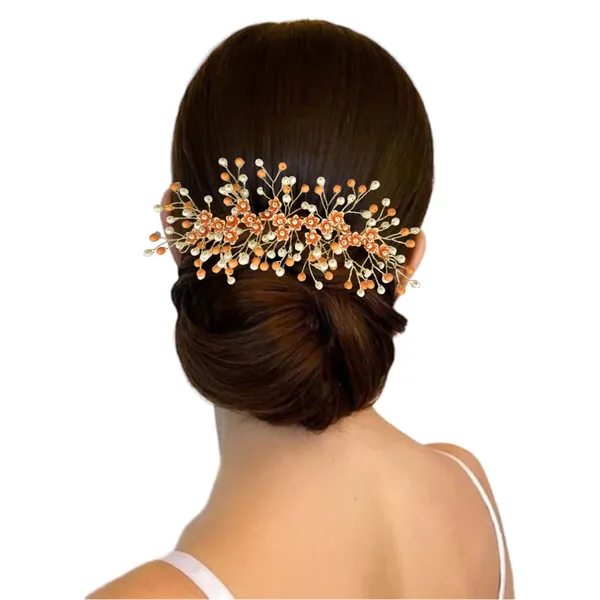 Orange_Artificial_Floral_Bridal_Brooch_&_Hair_Vein_Clip_(16_X_14_X_10_Cm)