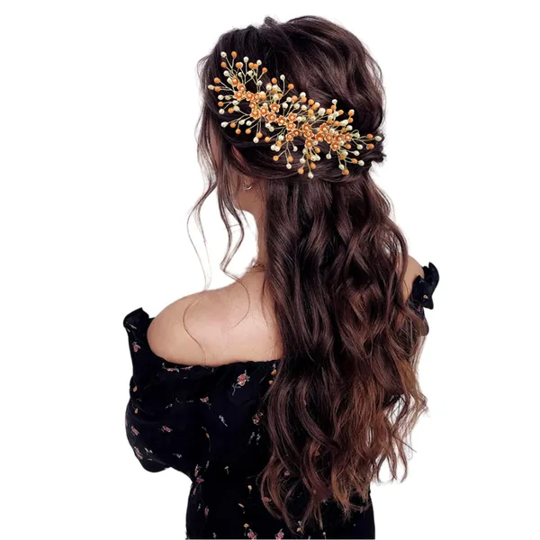 Orange_Artificial_Floral_Bridal_Brooch_&_Hair_Vein_Clip_(16_X_14_X_10_Cm)