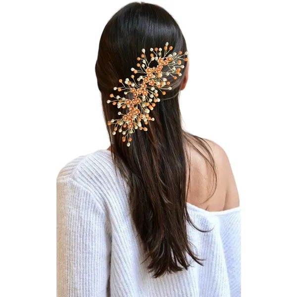Orange_Artificial_Floral_Bridal_Brooch_&_Hair_Vein_Clip_(16_X_14_X_10_Cm)