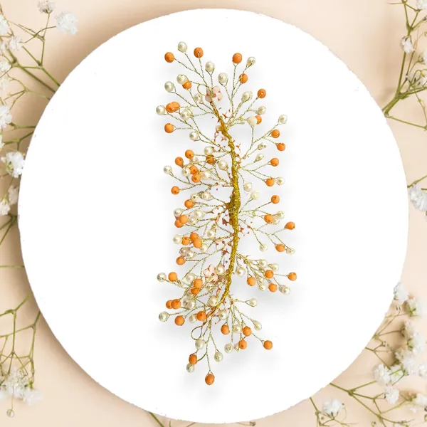 Orange_Artificial_Floral_Bridal_Brooch_&_Hair_Vein_Clip_(16_X_14_X_10_Cm)