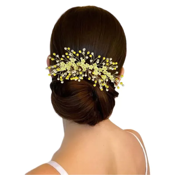 Yellow_Artificial_Floral_Bridal_Brooch_&_Hair_Vein_Clip_(16_X_14_X_10_Cm)