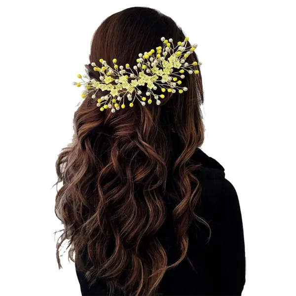 Yellow_Artificial_Floral_Bridal_Brooch_&_Hair_Vein_Clip_(16_X_14_X_10_Cm)