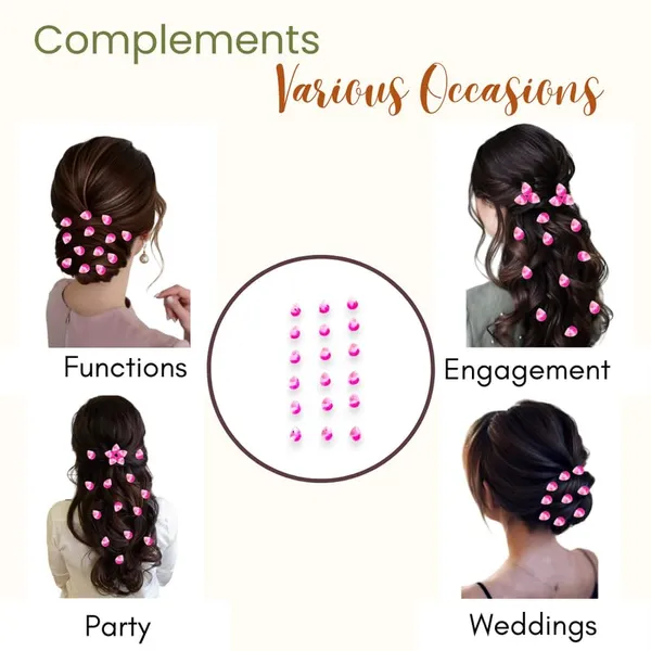 Baby_Pink_Drop_Shaped_No_Pin_No_Clip_Hair_Stickers_(18_Piece)_(16_X_14_X_10_Cm)