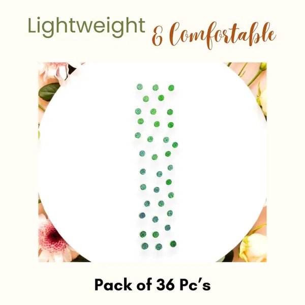 Green_Round_Diy_Hair_Stickers_(36_Pieces)_(16_X_14_X_10_Cm)