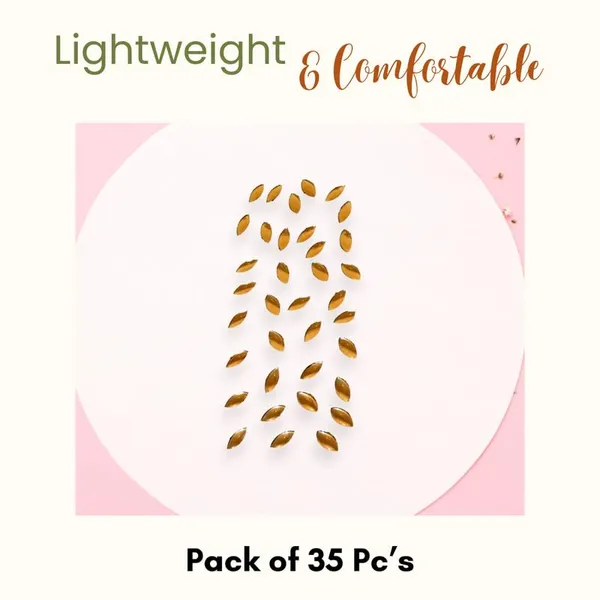 Golden_Marquise_Shaped_Hair_Sticke_(35_Pieces)_(16_X_14_X_10_Cm)