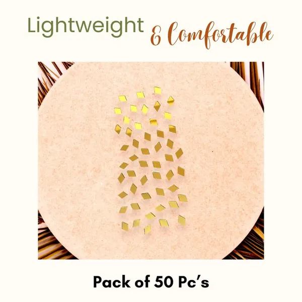 Golden_Rhombus_Shaped_Diy_Hair_Sticker_(50_Pieces)_(16_X_14_X_10_Cm)