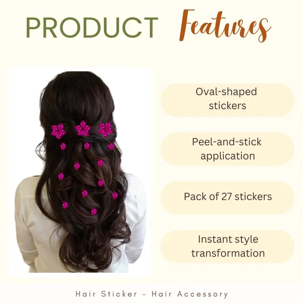 Dark_Pink_Oval_Shaped_Diy_Hair_Sticker_(27_Pieces)_(16_X_14_X_10_Cm)