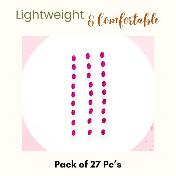 Dark_Pink_Oval_Shaped_Diy_Hair_Sticker_(27_Pieces)_(16_X_14_X_10_Cm)