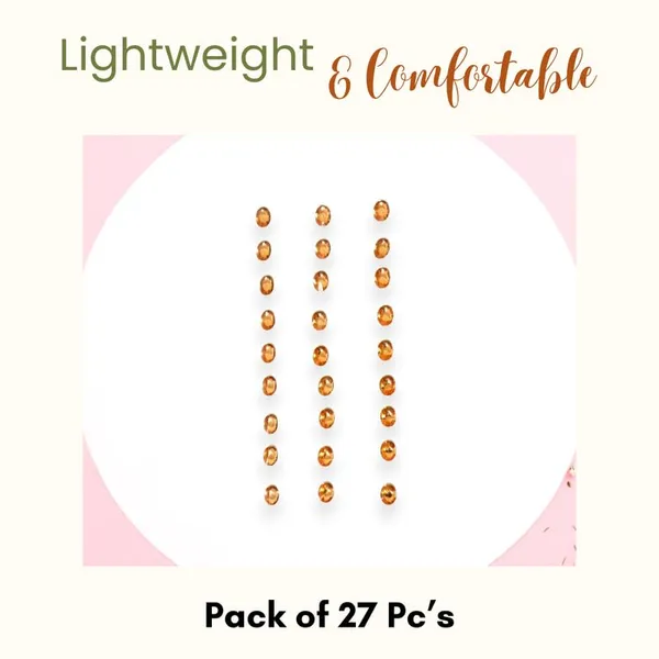 Golden_Oval_Shaped_Diy_Hair_Sticker_(27_Pieces)_(16_X_14_X_10_Cm)
